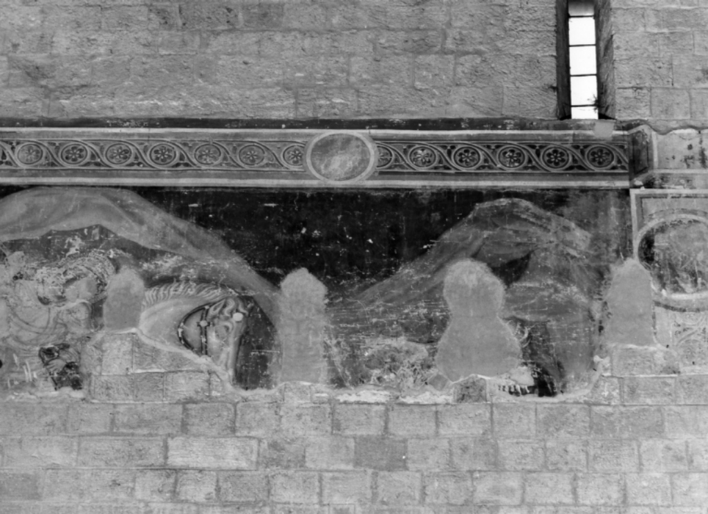San Giorgio uccide il drago (dipinto, frammento) - ambito Italia centrale (sec. XV)