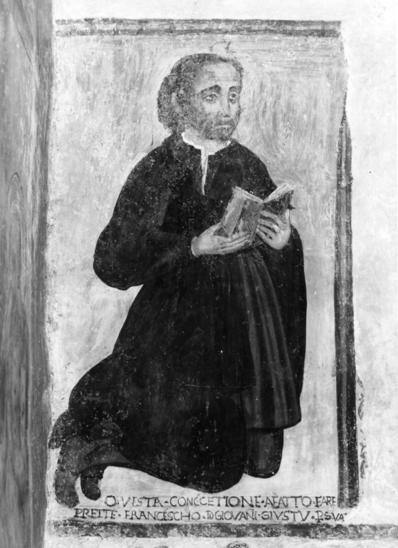 ritratto del committente, prete Francesco di Giovanni (dipinto) - ambito viterbese (fine sec. XV)