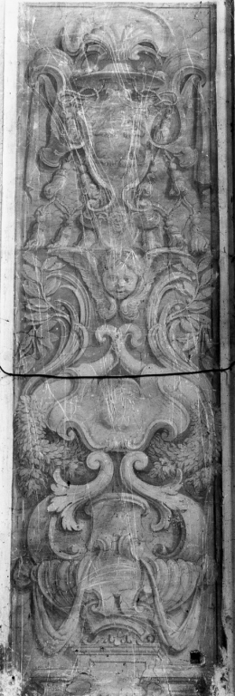 motivi decorativi con stemma vescovile di Stefano Brancaccio (dipinto) - ambito viterbese (sec. XVII)