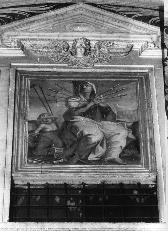 Madonna dei sette dolori (dipinto) di Romanelli Giovanni Francesco (scuola) (sec. XVII)