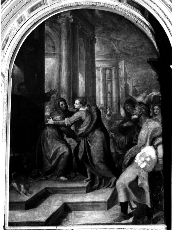 visitazione (pala d'altare) di Roncalli Cristoforo detto Pomarancio (sec. XVI)