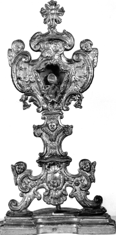 reliquiario - a ostensorio, coppia - ambito laziale (sec. XVIII)