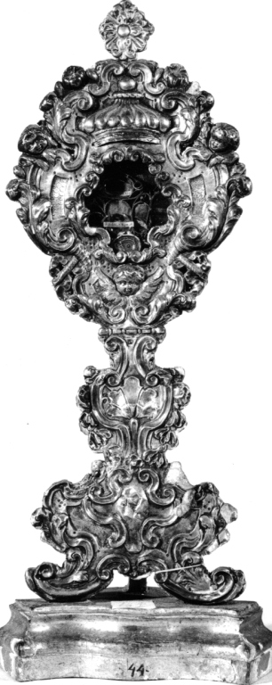 reliquiario - a ostensorio, coppia - ambito laziale (sec. XVIII)