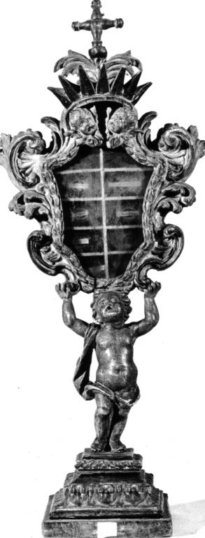 reliquiario - a ostensorio, coppia - ambito laziale (sec. XVIII)