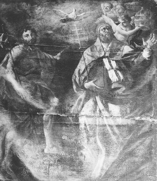 San Giovanni Battista e San Leone Magno (dipinto) - ambito Italia centrale (sec. XVII)