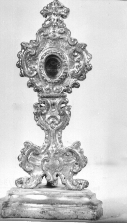 reliquiario - a ostensorio - ambito laziale (sec. XVIII)