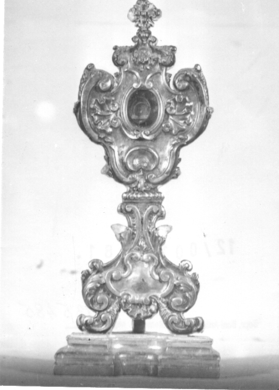 reliquiario - a ostensorio - ambito laziale (sec. XVIII)