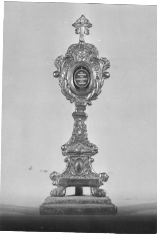 reliquiario - a ostensorio - ambito laziale (seconda metà sec. XVIII)