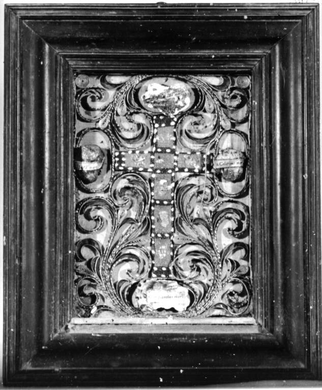 reliquiario - a tabella - ambito laziale (sec. XVIII)
