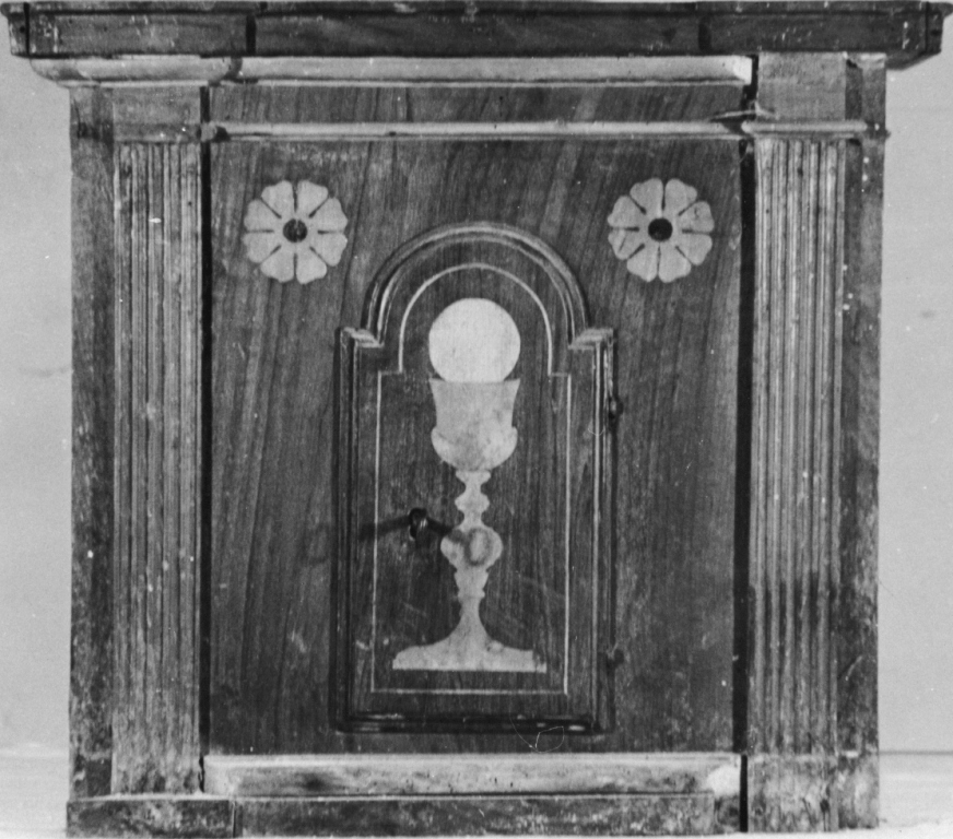 tabernacolo - a frontale architettonico - ambito laziale (sec. XIX)