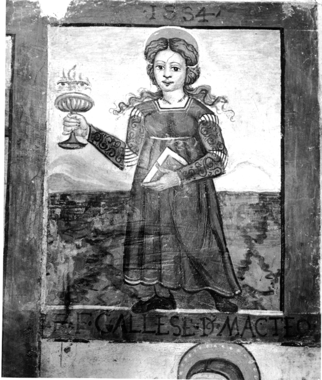 Santa Lucia (dipinto, complesso decorativo) di Cappelli Dionisio (maniera) (sec. XVI)