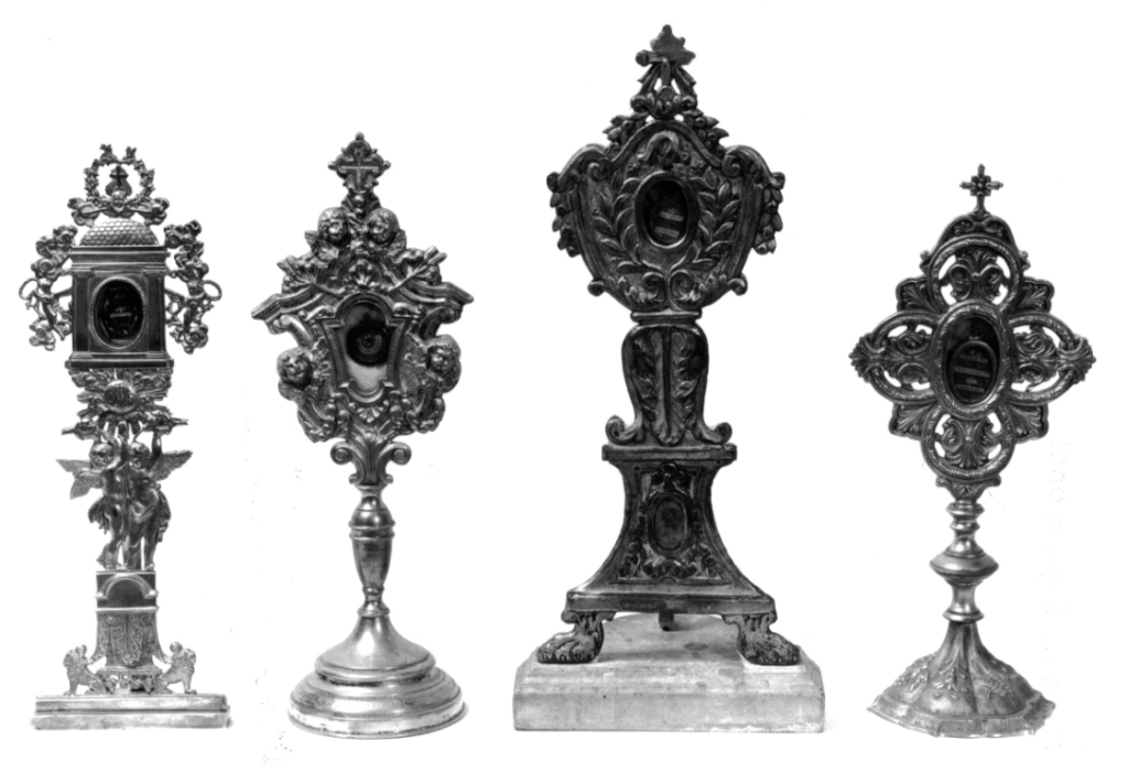 reliquiario - a ostensorio - ambito romano (sec. XIX)