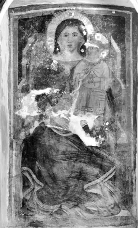 Madonna in trono con Bambino (dipinto) - ambito laziale (sec. XV)