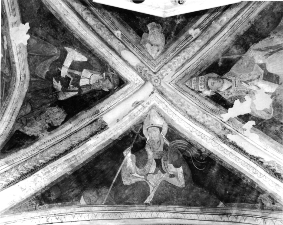 quattro Dottori della Chiesa (decorazione pittorica) di Pietro (sec. XV)