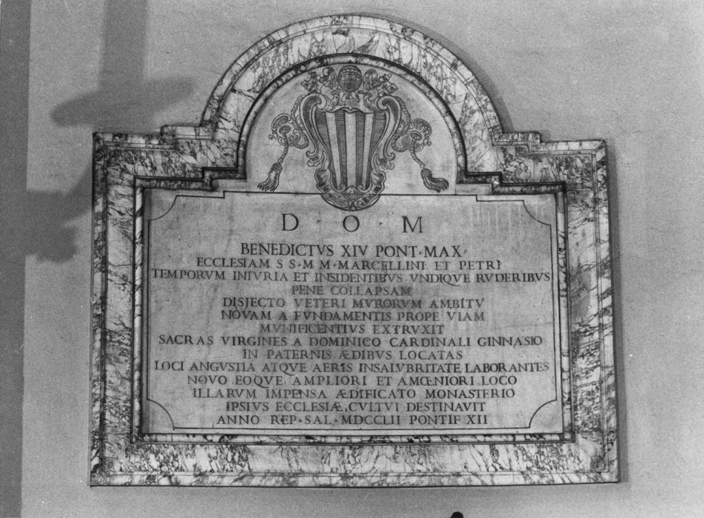 lapide celebrativa di Romagnoli Domenico (sec. XVIII)