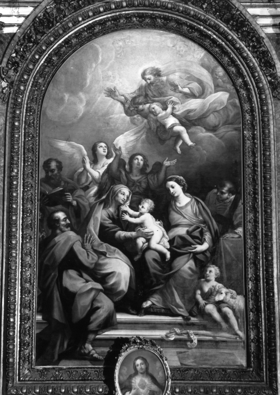 Madonna con Sant'Anna e San Giuseppe (pala d'altare) di Calandrucci Giacinto (fine sec. XVII)