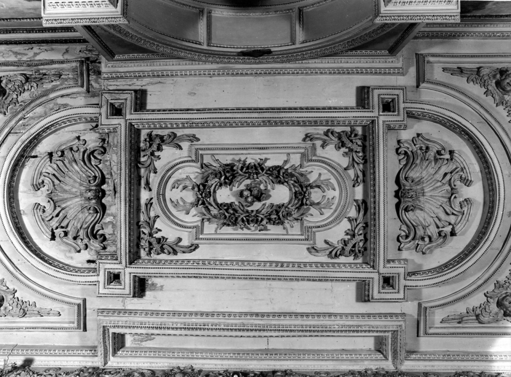 soffitto a cassettoni - ambito romano (fine/inizio secc. XVII/ XVIII)