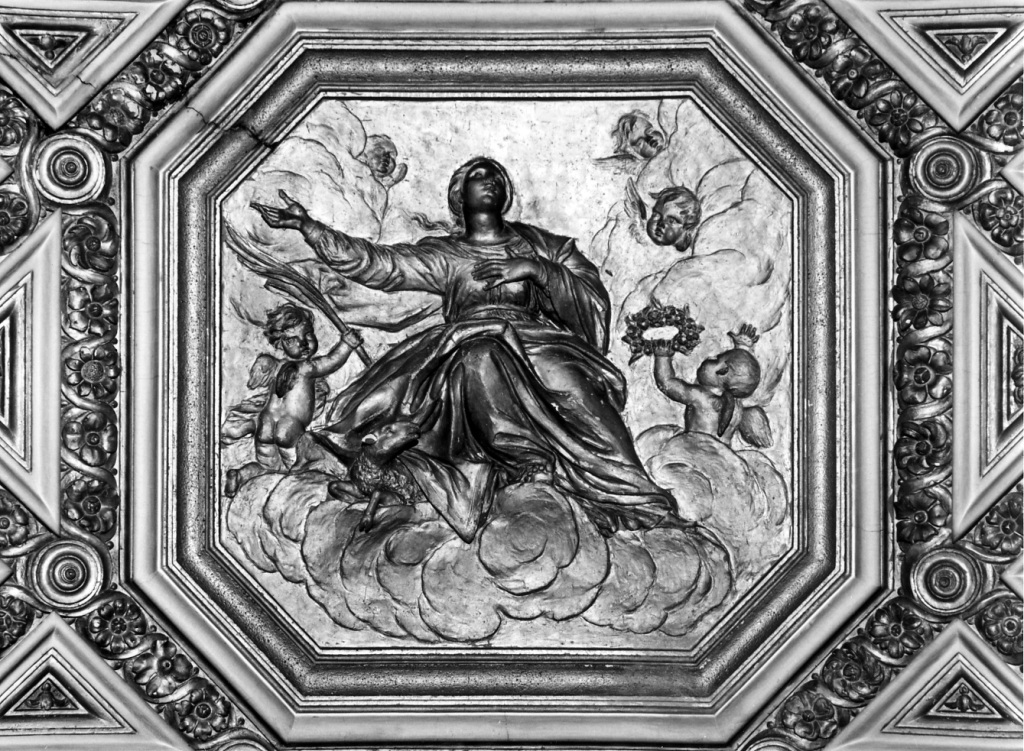S. Tommaso da Villanova e S. Agnese (rilievo) di Sassi Pietro (sec. XVII)