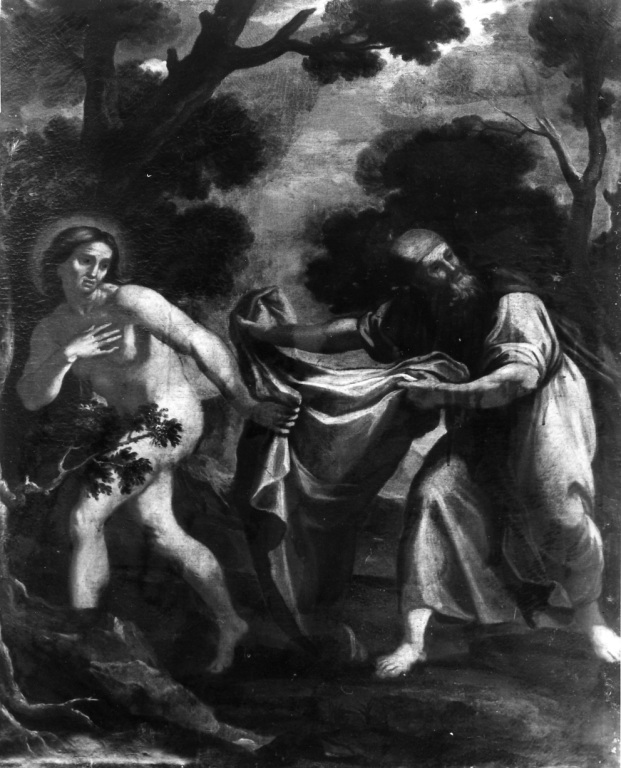 Storie di S. Maria Egiziaca nel deserto (dipinto) - ambito romano (seconda metà sec. XVII)