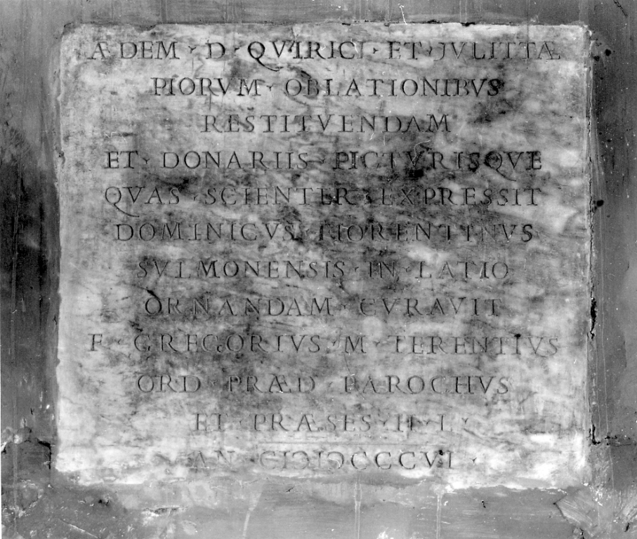 lapide - ambito romano (sec. XIX)