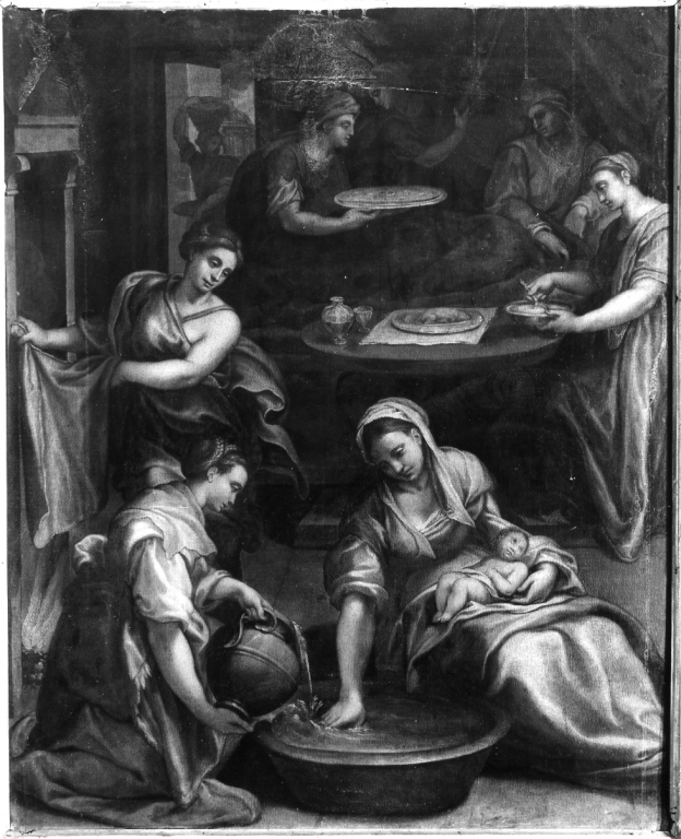 Nascita della Vergine (dipinto) di Nebbia Cesare (sec. XVI)