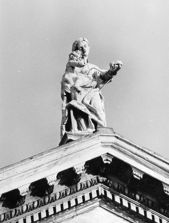 Madonna col Bambino (scultura) di Lombardi Carlo (sec. XVII)