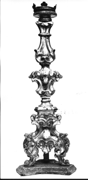 candeliere, elemento d'insieme - ambito viterbese (sec. XVIII)