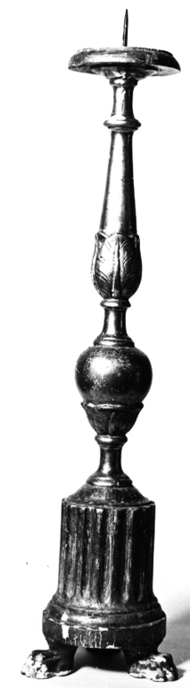 candeliere d'altare, coppia - ambito viterbese (sec. XIX)