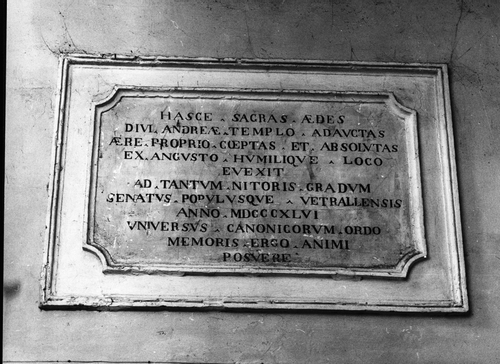 lapide commemorativa - ambito viterbese (sec. XIX)