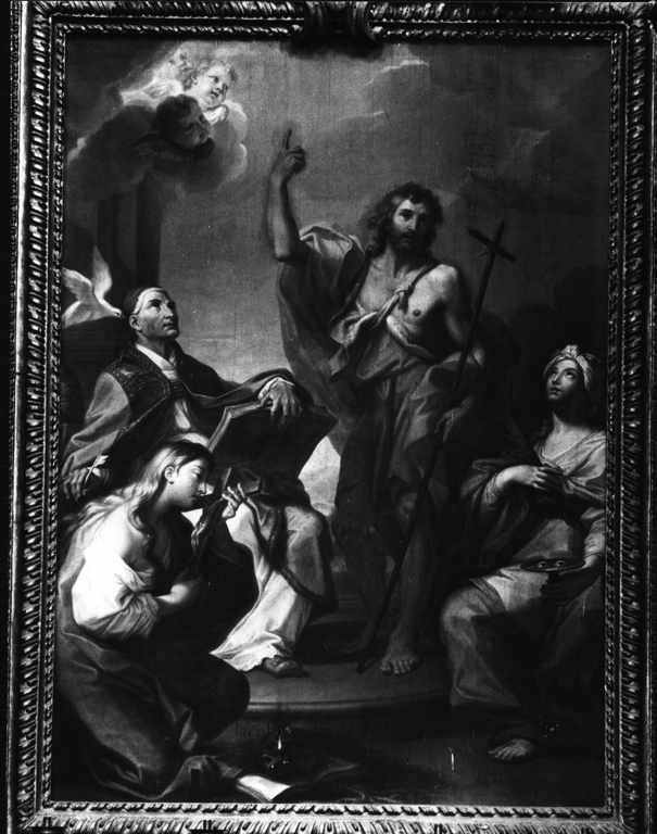 I Santi Giovanni Battista, Lucia, Gregorio Magnio e la Maddalena (dipinto) di Triga Giacomo (attribuito) (sec. XVIII)