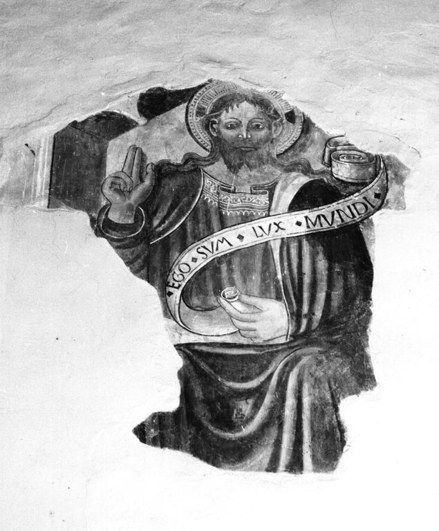 Cristo in trono (dipinto, frammento) - ambito viterbese (sec. XV)