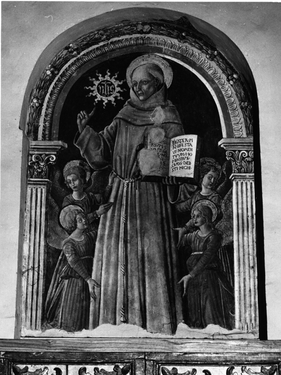 San Bernardino (dipinto) di Benozzo di Lese detto Benozzo Gozzoli (maniera) (sec. XV)