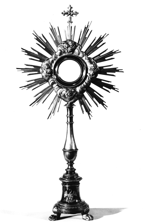 ostensorio - a raggiera - ambito Italia centrale (sec. XIX)