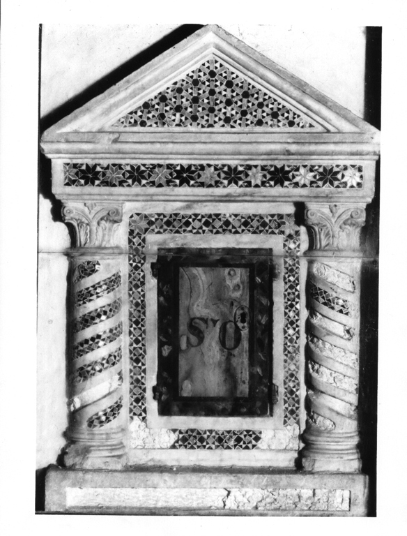 armadietto per oli santi di Cosmati (scuola) (sec. XIII)