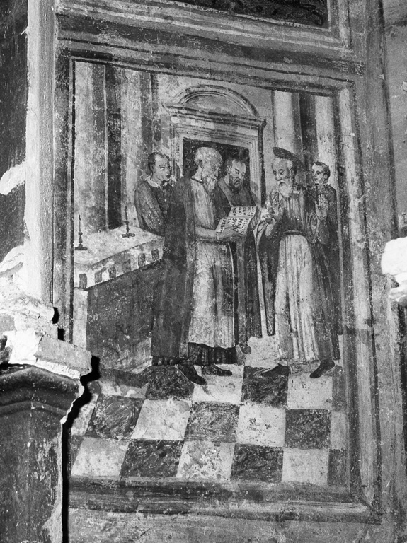San Gioacchino cacciato dal tempio (dipinto) - ambito laziale (sec. XV)