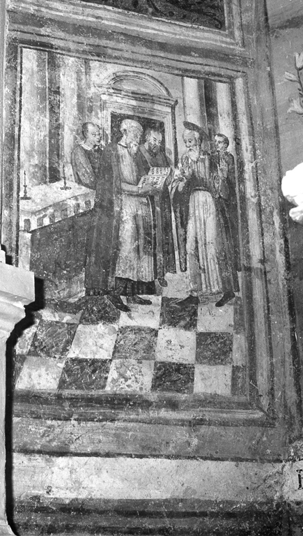 San Gioacchino cacciato dal tempio (dipinto) - ambito laziale (sec. XV)