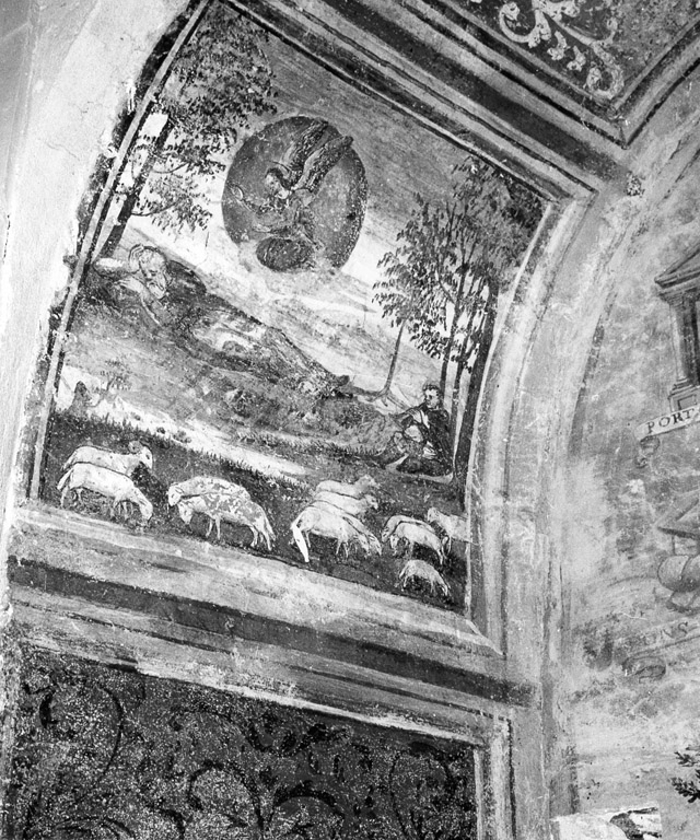 annuncio a San Gioacchino (dipinto) - ambito laziale (sec. XV)