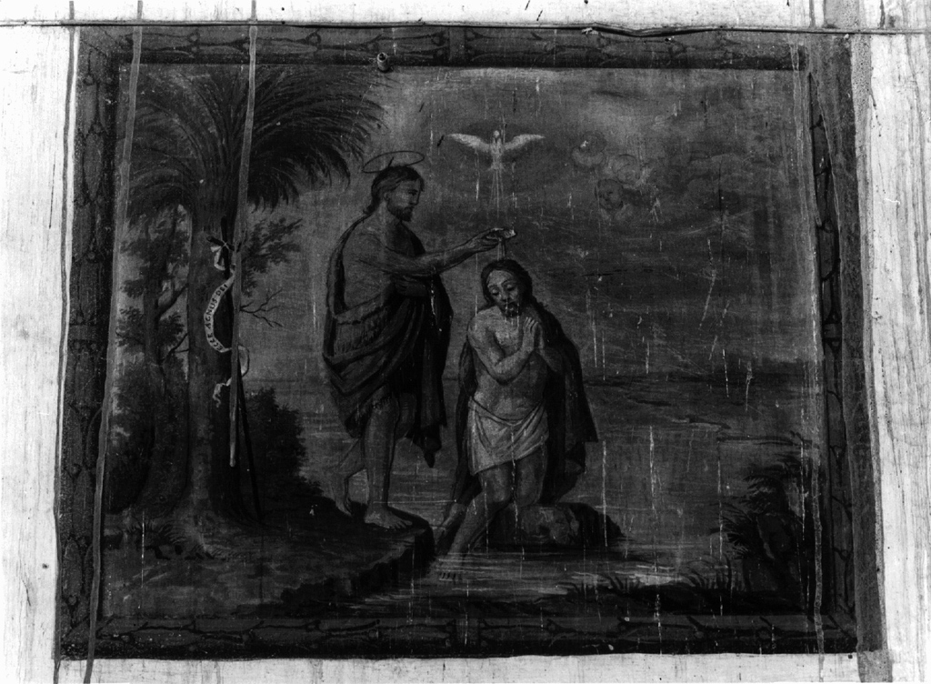 battesimo di Cristo (dipinto) - ambito laziale (secc. XVIII/ XIX)