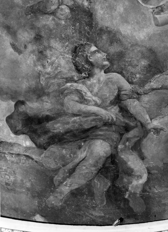 Padre Eterno benedicente e angeli (dipinto) di Conca Sebastiano (sec. XVIII)
