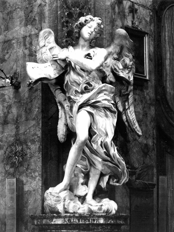 angelo con cartiglio (statua) di Bernini Gian Lorenzo (sec. XVII)