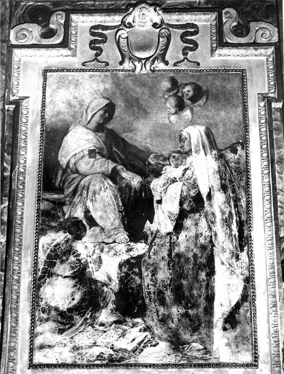 Apparizione della Madonna a Santa Francesca Romana (dipinto) di Cozza Francesco (sec. XVII)