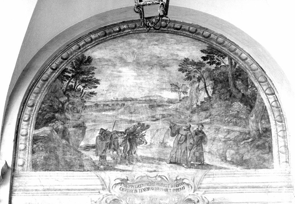 San Francesco di Paola prolunga la luce del crepuscolo (dipinto) di Rosa Augusto (sec. XVII)