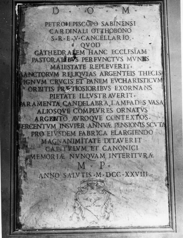 lapide - ambito laziale (sec. XVIII)