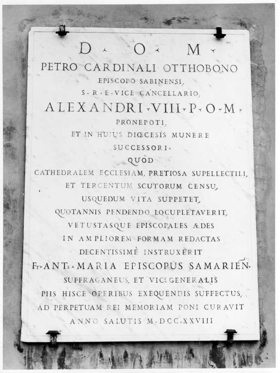 lapide - ambito laziale (sec. XVIII)