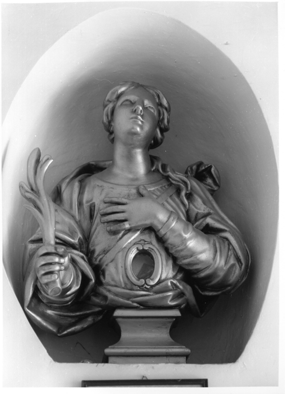 reliquiario - a busto - ambito laziale (sec. XVIII)