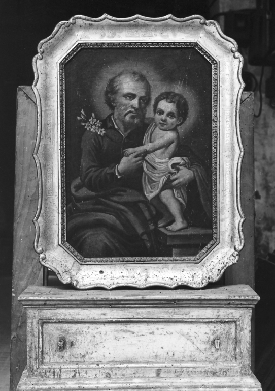 San Giuseppe e Gesù Bambino (dipinto) - ambito laziale (sec. XIX)