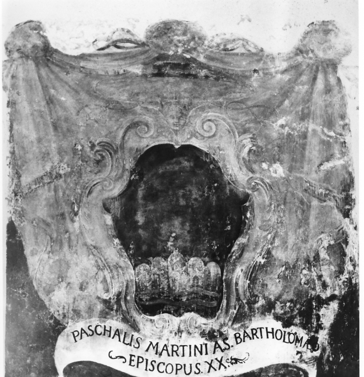 stemma del vescovo Pasquale Martino (dipinto) - bottega laziale (sec. XVIII)