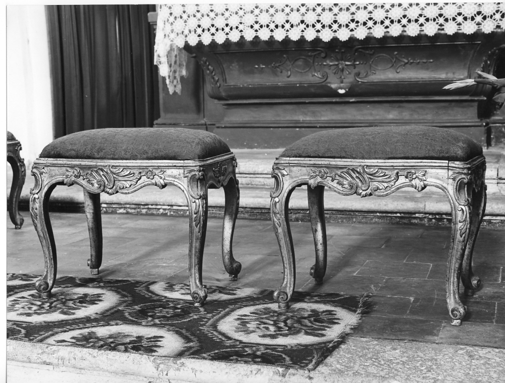 sgabello, coppia - produzione laziale (seconda metà sec. XVIII)