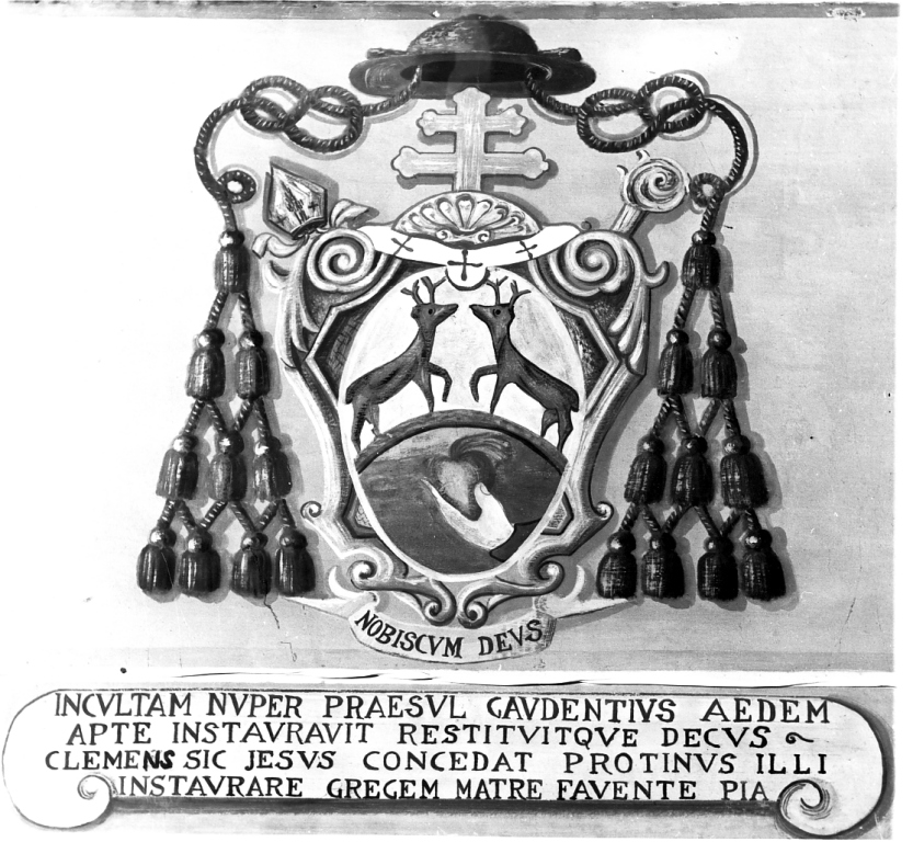 stemma del vescovo Gaudenzi (dipinto) - bottega laziale (sec. XIX)