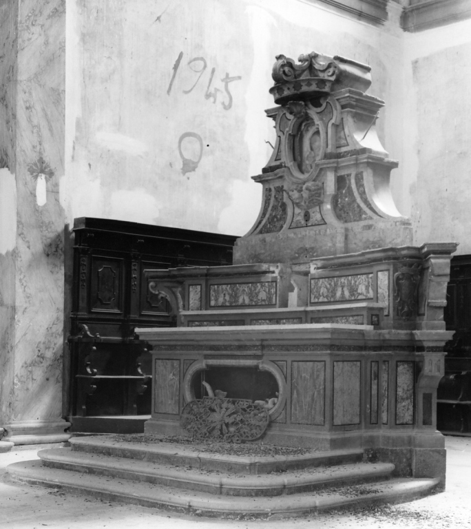 altare maggiore - bottega laziale (prima metà sec. XV, sec. XVII, sec. XVIII, sec. XVIII)